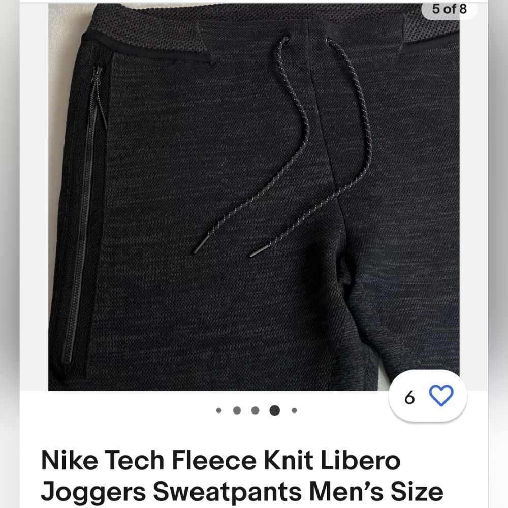 Nike Tech Fleece knit Libero men's joggers L